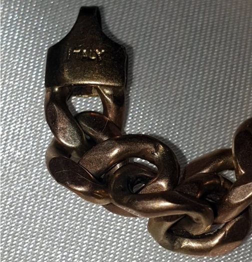 Antique Solid 9ct Yellow Gold Chain - 21" 25g