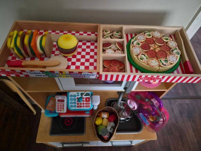 Ikea Duktig play kitchen bundle with Melissa & Doug wooden toys