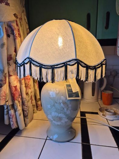 New old Stock Denby Stoneware 1980s certified Table lamp by Denby handthrown by David Williams Midcentury new used