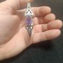 Celtic Silver Bracelet With Amethyst 925 Image 10