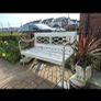 Garden Bench restored seat outside outdoor garden sitting cast iron treated timber decorations, furniture patio  decking, great present ignore flowers pots plants, garden statue chair  swing patio table heater bbq hammock sun outdoor liv Image 2