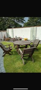 Timber patio set