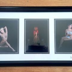 Framed art nude photos.