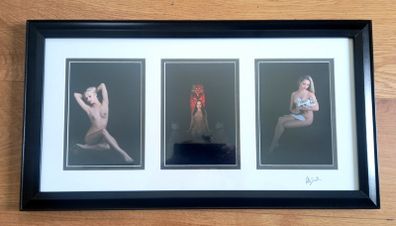 Framed art nude photos.