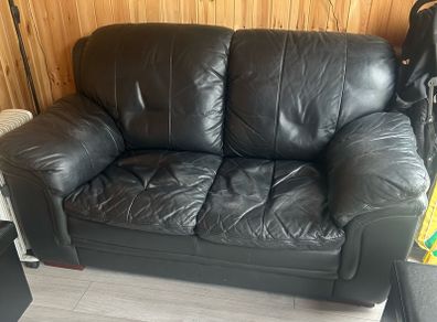 Free leather 2 seater sofa