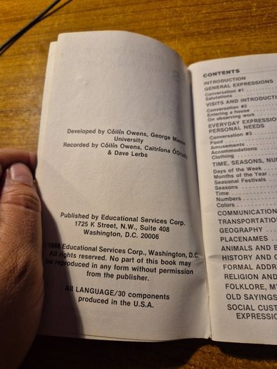 Vintage Irish Gaeilge Phrase Dictionary and Study Guide Language 30