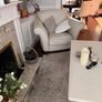 White leather couch/suite with footrests Image 4