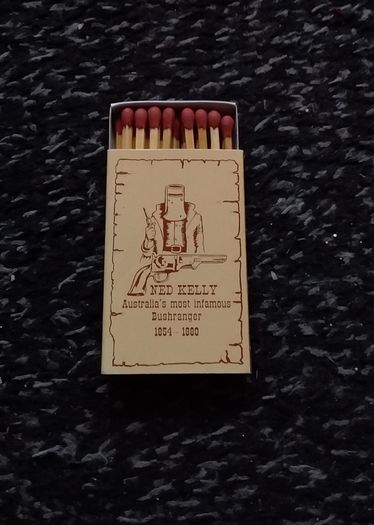 Ned Kelly Matchbox with Matches