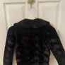H&M Girls black faux fur jacket Image 3
