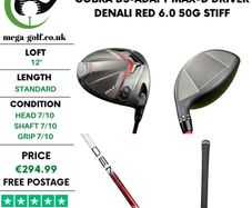 Cobra DS-Adapt Max-D Driver / 12 Degree / Denali Red 6.0 50G Stiff