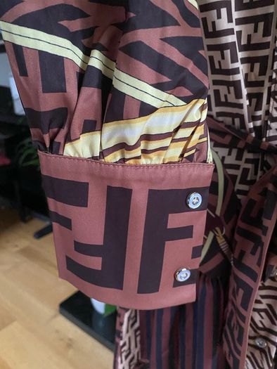 Beautiful Fendi inspired design pleated shirt dress