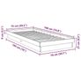 Bed Frame Without Mattress 75x190 cm Solid Oak Wood Image 6