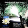 LED Super Bright 500000 Lumens Rechargeable Powerful Torch 5 Modes&Adjustable Focus, IP67 Waterproof Image 2