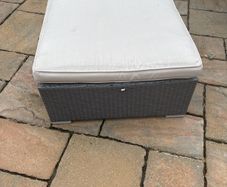 Rattan garden table with cushion