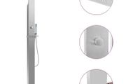 Outdoor Shower with Tray WPC Stainless Steel