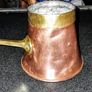 19th century heavy copper and brass 0.5l jug Image 2