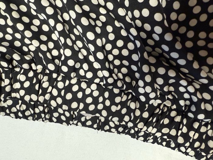 Off the Shoulder Black and white Polkadot To