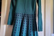Jumper dress dark green M turtle neck