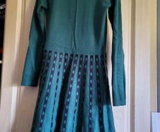 Jumper dress dark green M turtle neck