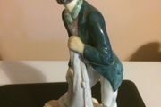 Fisherman figure by Welsh crest vintage China free postage