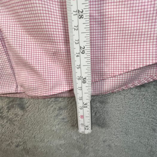 LAUREN RALPH LAUREN Fitted Non Iron Mens Shirt Pink Striped Long Sleeve 15.5 E39