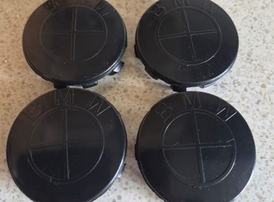 Bmw All Black 56mm Caps - Free Post
