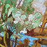2 X old Painted wood panels Image 2