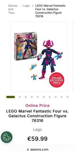 LEGO Marvel Fantastic Four vs. Galactus Construction Figure 76316
