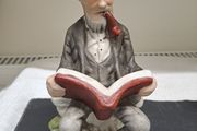 Vintage Porcelain Gentleman Reading Figurine