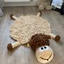 Hand-Crocheted Sheep Rug. Soft, Snuggly and Sweet Image 4