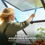Polycarbonate Greenhouse with Swing Door and Adjustable Window, Walk-in Greenhouse with Rain Gutter, 6 x 6.5ft, Black Image 8