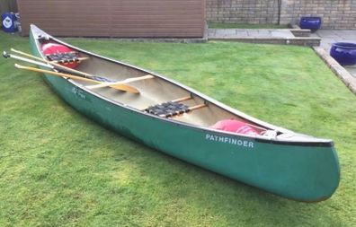 Old Town Pathfinder Canadian Canoe Royalex Paddles Included