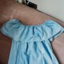 Blue Denim Ruffle off shoulder dress, size 10 Image 6