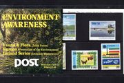 1986 Ireland Environment Awareness Presentation Pack (Pack D). Contains 1986 Fauna and Flora (Ferns), Europa (Protection of the Environment) and Ireland Series Waterways) Commemorative Stamp Sets