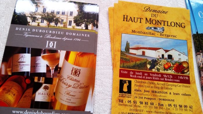 Winery Promotional Cards. Bordeaux region.
