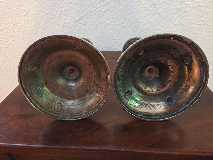 Pair Elegant Vintage Silver Plate Candlesticks