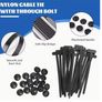 200pcs Heavy-Duty Self-Locking Nylon Cable Ties, Thickened High-Strength UV-Resistant Fasteners with Tool-Free Locking Mechanism, Durable and Flexible, Image 2