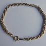 Vintage Gold Plated Twisted Rope Chain Bracelet length 7,5" Image 8