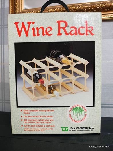 Vintage T&G Woodware Modular Pine Wine Rack