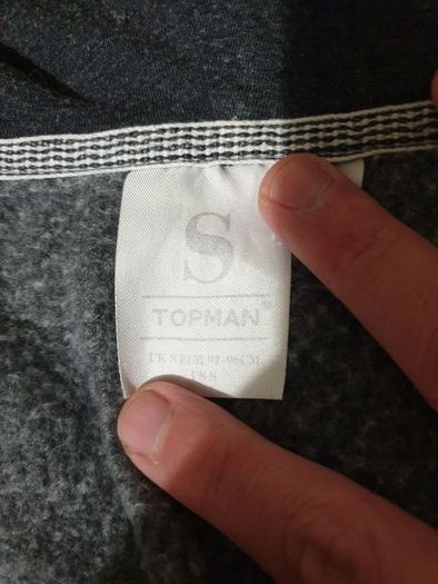 topman small black grey hoodie