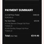 2 x Seated Saturday night tickets, excellent seats Image 3