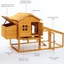 Chicken Coop Hen House Poultry Ark Home Nest Run Coup With Integra Image 3
