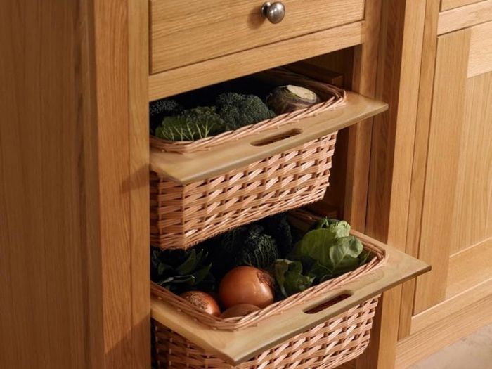 Kitchen wicker baskets