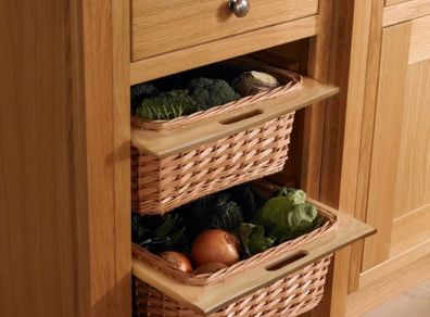 Kitchen wicker baskets