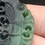Quality Lotus Leaf Jade Pendant Set. Image 8