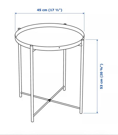 Small white table
