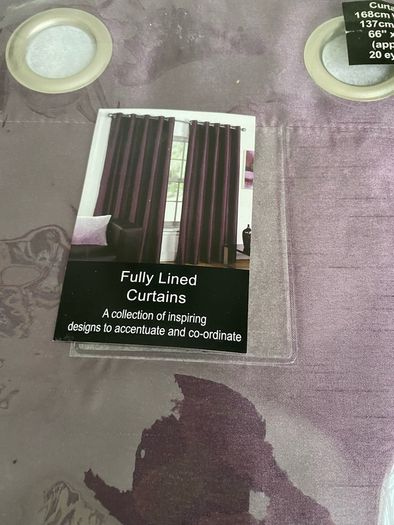 Faux Silk Eyelet Curtain BNWT