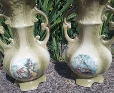 Antique Staffordshire Vases.