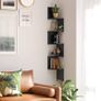 NEW SALE | 5-Tier Wall-Mounted Corner Shelf, Wooden Display Shelf, for Kitchen, Bedroom, Living Room, Study, Black Image 2