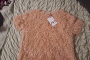 girls pink fluffy top from Zara